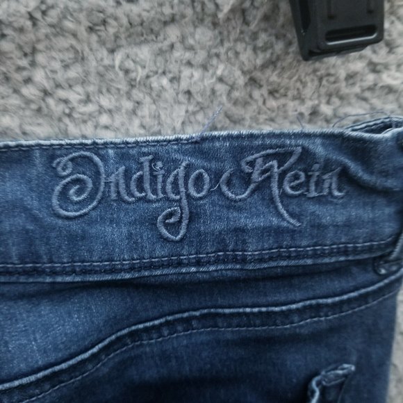 Indigo Rein Women's 11 Blue Skinny Jeans 32.75" 30.5" 8" - Picture 11 of 11